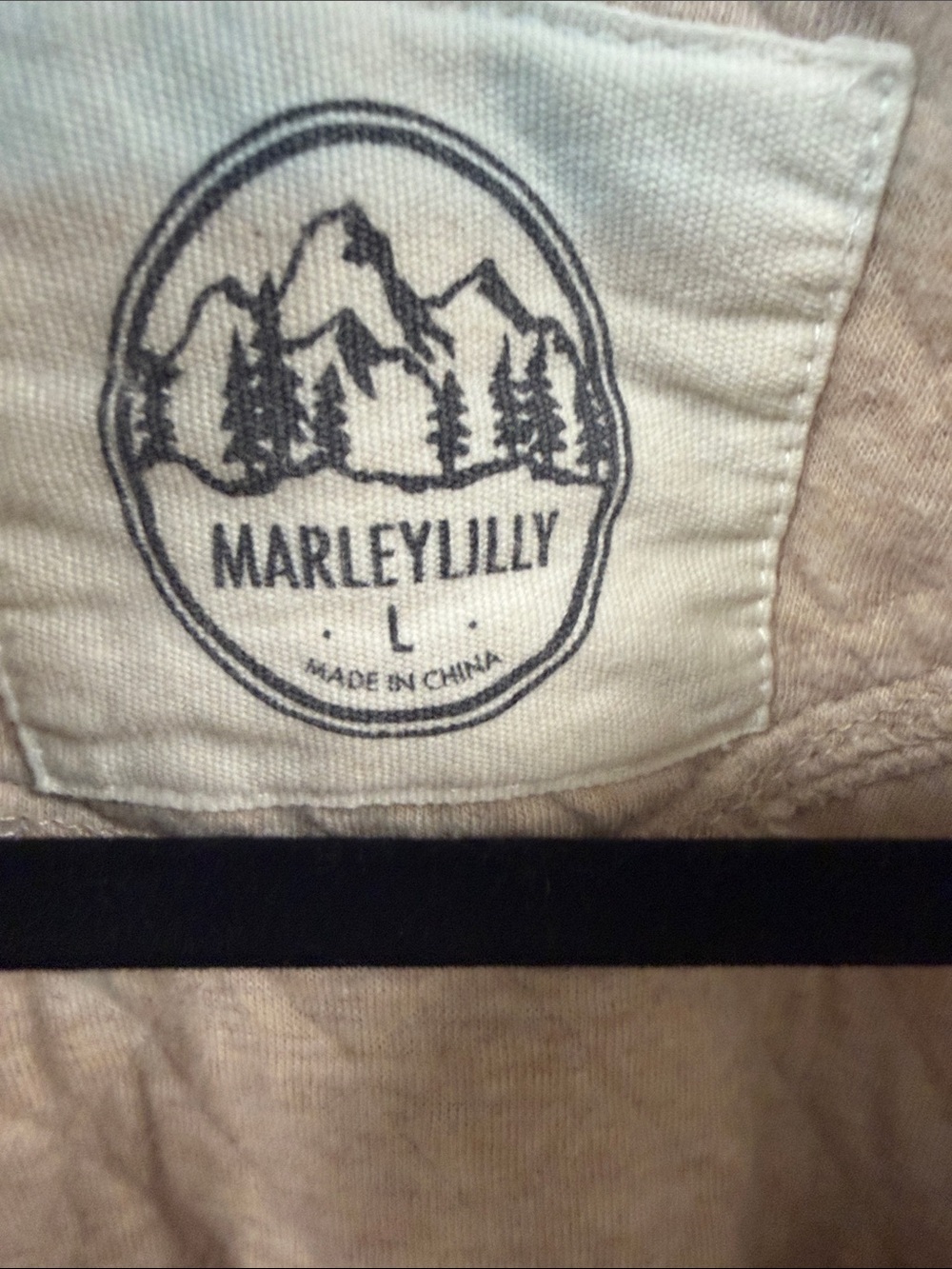 MarleyLilly Quilted Half-Zip Pullover Hoodie in Light Beige - Picture 2 of 8
